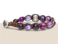 Bracciale Tibetano Tamashii Agata Viola