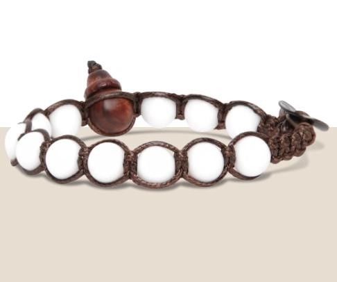 Bracciale Tibetano Tamashii Agata Bianca