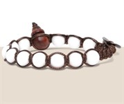 Bracciale Tibetano Tamashii Agata Bianca
