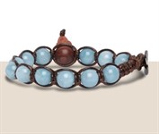Bracciale Tibetano Tamashii Giada Sky Blue