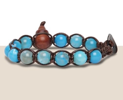 Bracciale Tibetano Tamashii Agata Sky