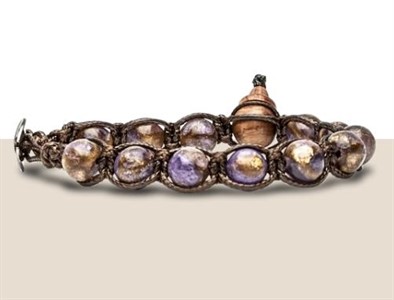 Bracciale Tibetano Tamashii Quarzo mosaico viola