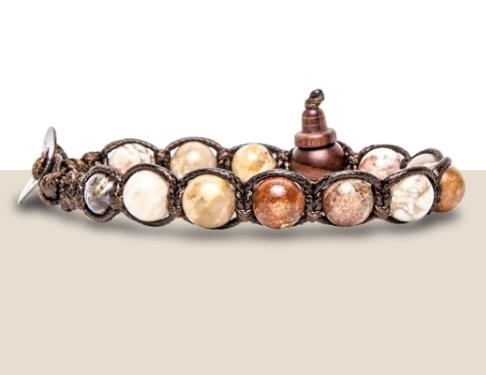 Bracciale Tibetano Tamashii Red Fossil Coral