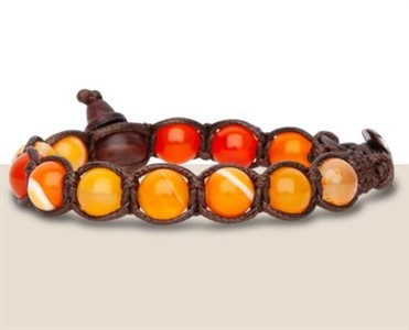 Bracciale Tibetano Tamashii New Orange Lace Agate
