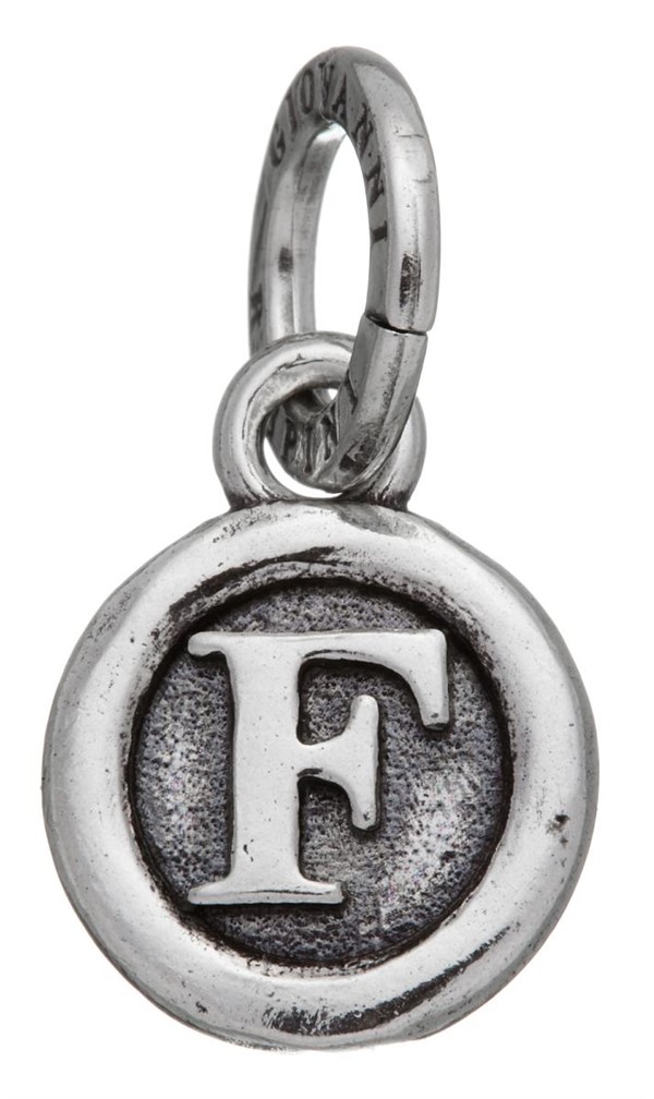 Charm Lettera Bottone F