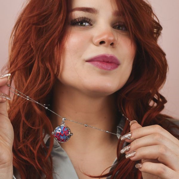 Collana con scrigno apribile e scritta romantica