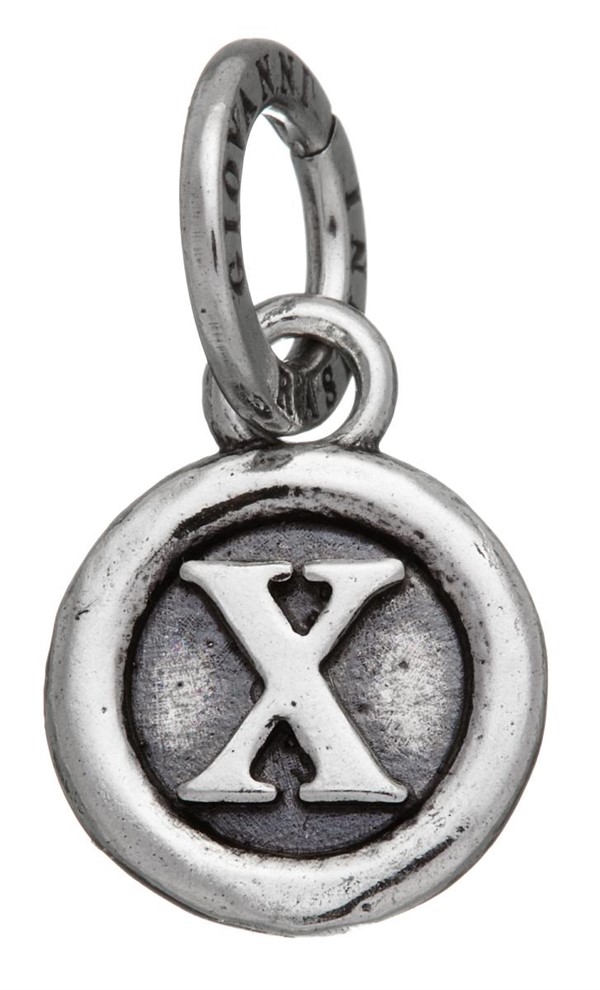 Charm Lettera Bottone X