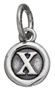 Charm Lettera Bottone X