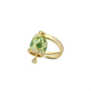 Anello con campanella portafortuna verde
