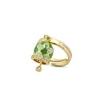 Anello con campanella portafortuna verde