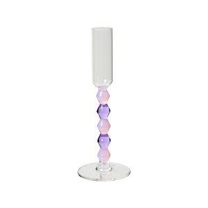 Candeliere H 18cm Rosa e Viola TREASURE - Henriette