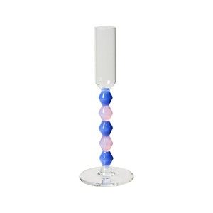 Candeliere H 18cm Rosa e Azzurro TREASURE - Henriette