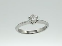 Anello Solitario con Diamante ct. 0.40