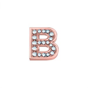 Elemento Lettera B Classica in oro rosa 18 kt.