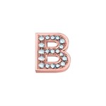 Elemento Lettera B Classica in oro rosa 18 kt.