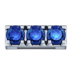 Trilogy in Oro Bianco e Zaffiri Blu