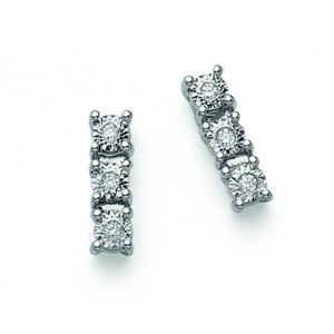 Orecchini Trilogy con Diamanti