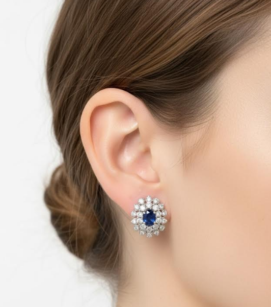 Orecchini Zaffiro Blu