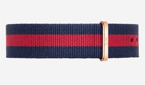Cint. Oxford Strap Rose Gold BLU/ROSSO 12mm