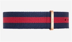 Cint. Oxford Strap Rose Gold BLU/ROSSO 12mm