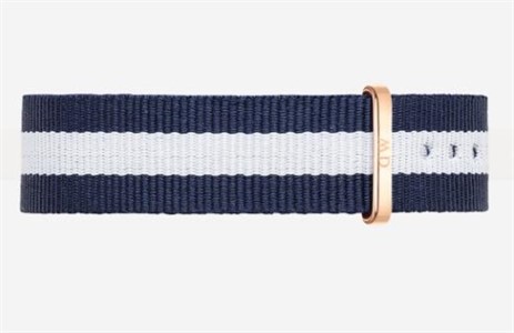 Cint. Glasgow Strap Rose Gold BLU/BIANCO 12mm