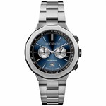 Orologio cronografo con quadrante blu