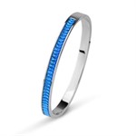 Bracciale rigido con centrale sky blu