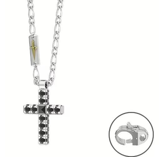 Coll. in Arg. 925. Oro 18Kt, con Spinelli Neri