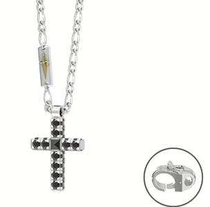 Coll. in Arg. 925. Oro 18Kt, con Spinelli Neri