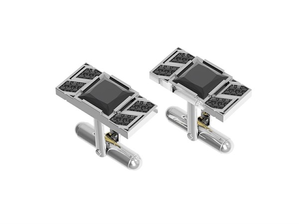 Gemelli. in Arg. 925. Oro 18Kt, con Onice e Spinelli Neri