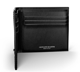 Portafoglio pelle croco Nero