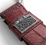 Portachiavi pelle croco Borgogna