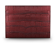 Portacarte pelle croco Borgogna