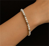 Bracciale di Perle con Sfere in Oro - mm 5/5.5