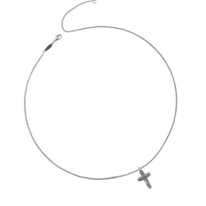Collana maglia a spiga con crocefisso