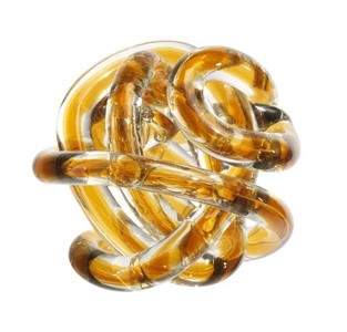 Nodo dell'Amore in Cristallo 14cm Ambra