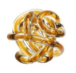 Nodo dell'Amore in Cristallo 14cm Ambra