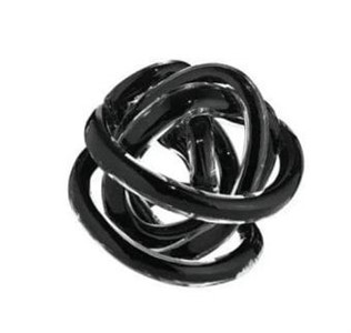 Nodo dell'Amore in Cristallo 14cm Nero