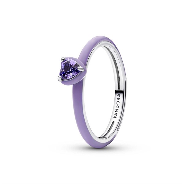 Anello Viola Chakra Heart Pandora ME
