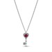 Collana Chiave con Cuore Rosso