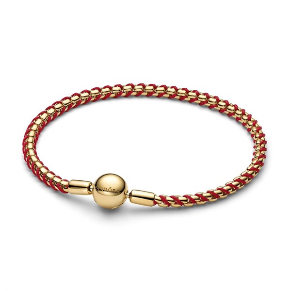 Bracciale Intreccio Tessuto Rosso