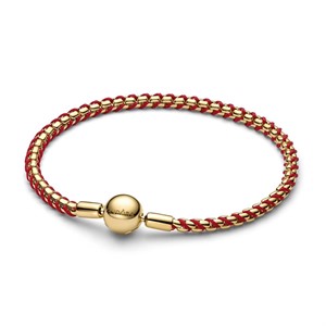 Bracciale Intreccio Tessuto Rosso