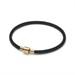 Bracciale in Corda Nera con Chiusura a Barile