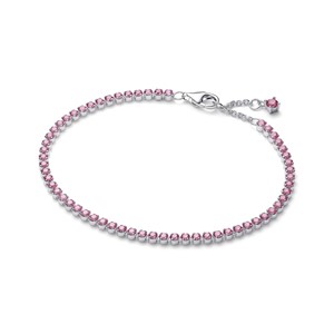 Bracciale Tennis con Pietre Rosa Piccole