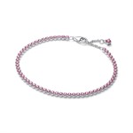 Bracciale Tennis con Pietre Rosa Piccole