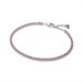 Bracciale Tennis con Pietre Rosa Piccole