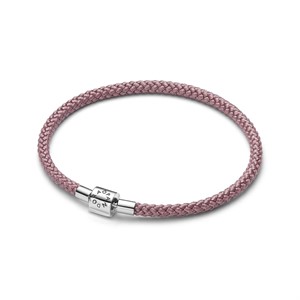 Bracciale in Corda Rosa con Chiusura a Barile