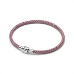 Bracciale in Corda Rosa con Chiusura a Barile