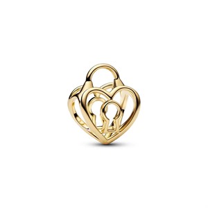 Openwork Lucchetto Cuore Placc. Oro 14kt