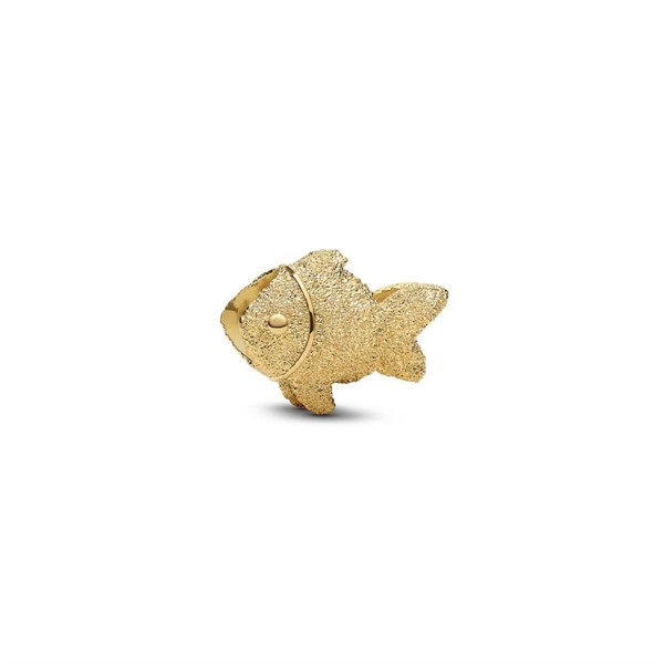 Mini Charm Pesce effetto diamantato Dorato